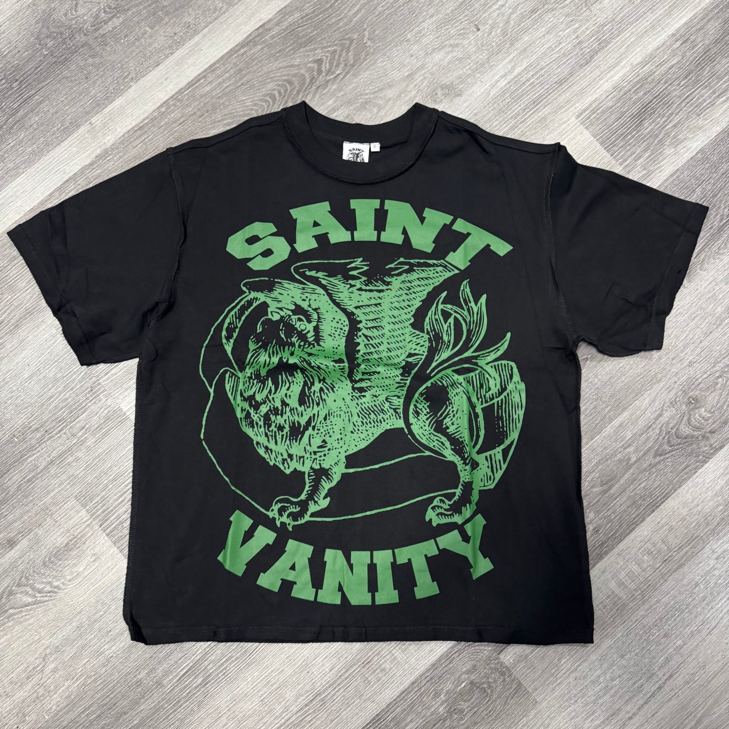Saint Vanity Griffin Logo Tee (Black/Green)
