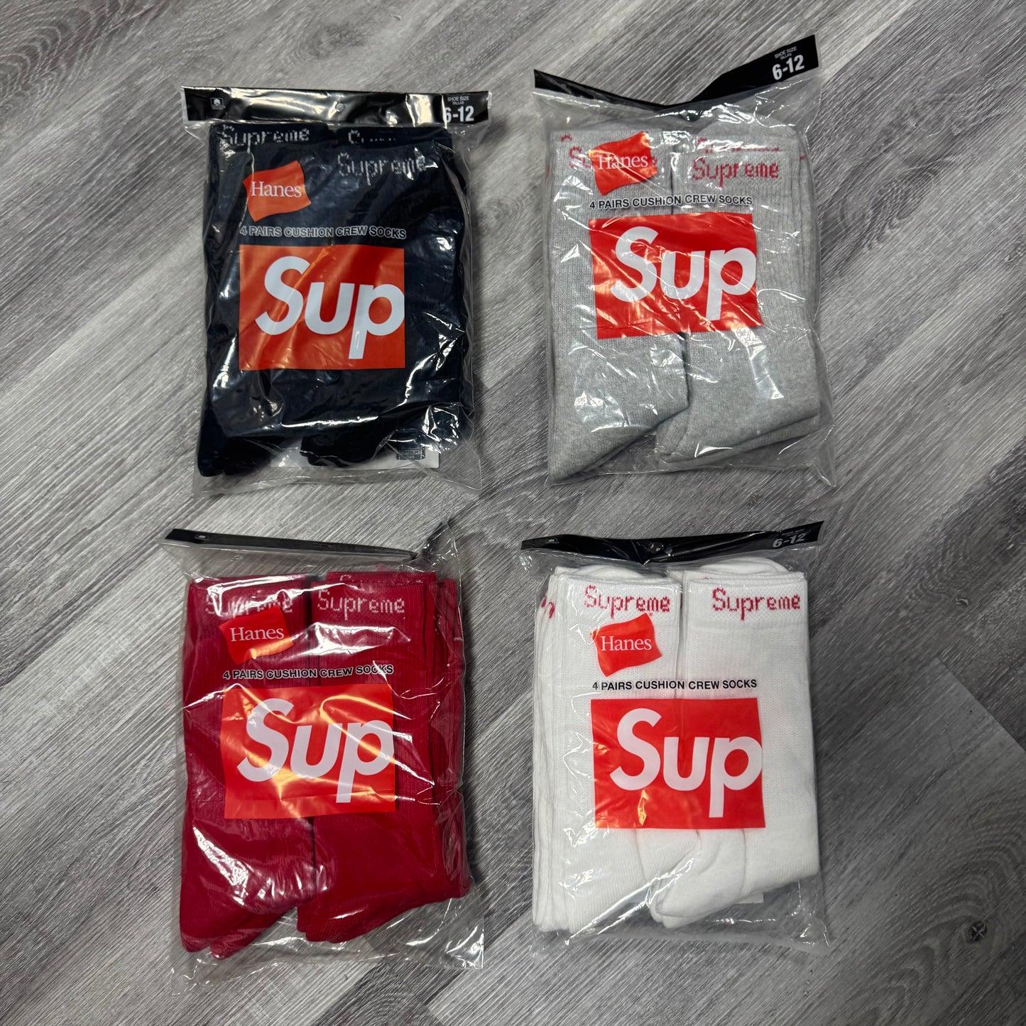 Supreme Hanes Socks (4 Pack)
