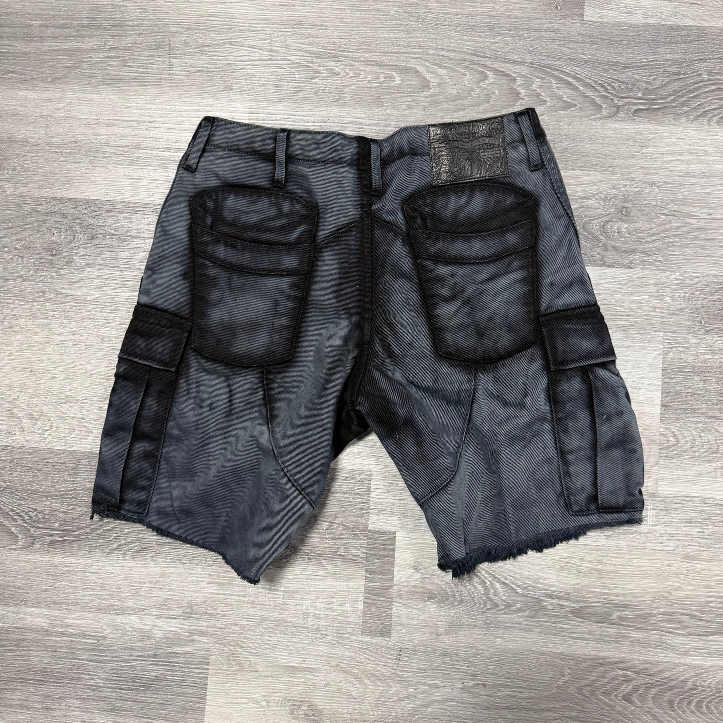 That’s A Awful Lot Of Cough Syrup Double Cup Cargo Denim Shorts (Black)