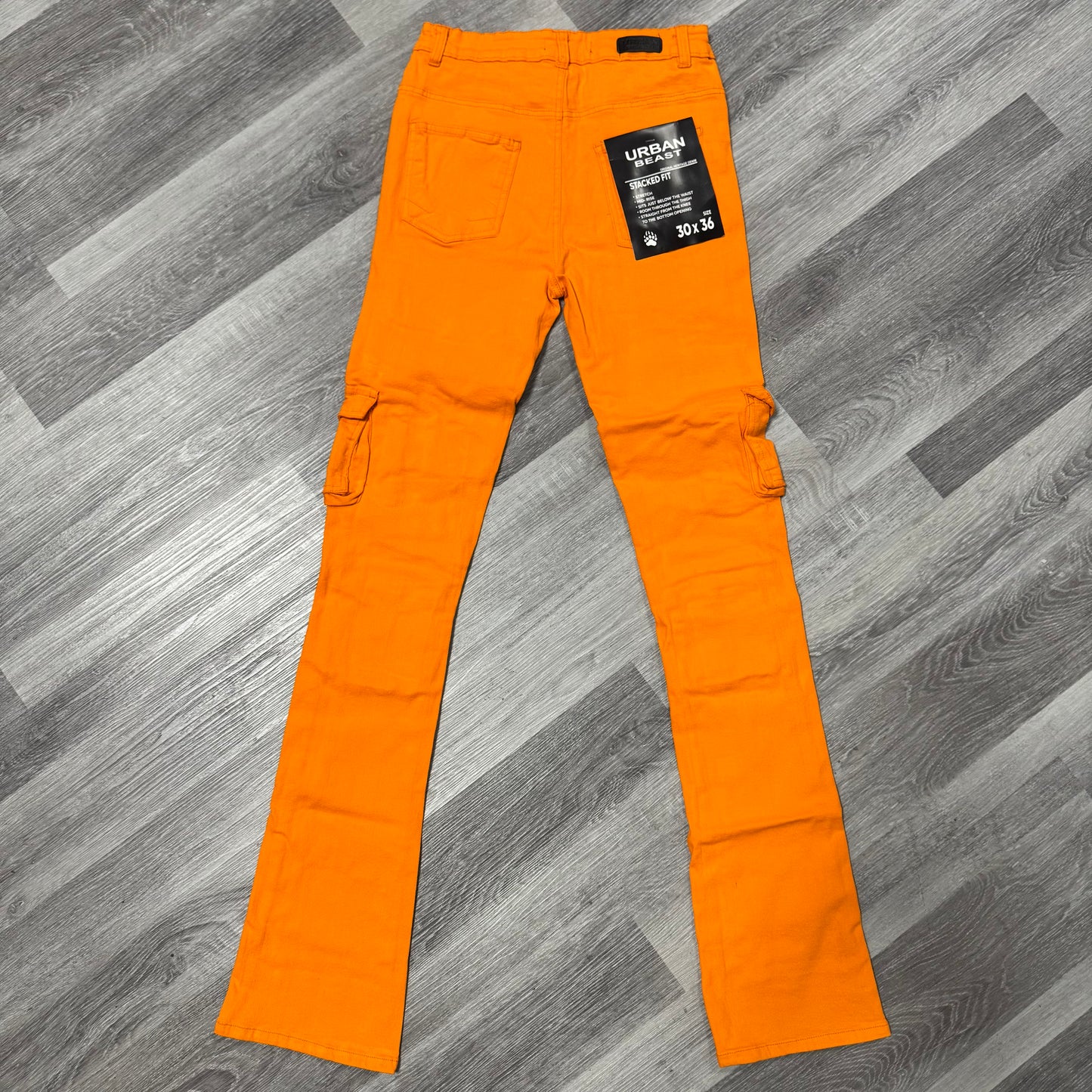 Urban Beast Stacked Denim Jeans (Orange)