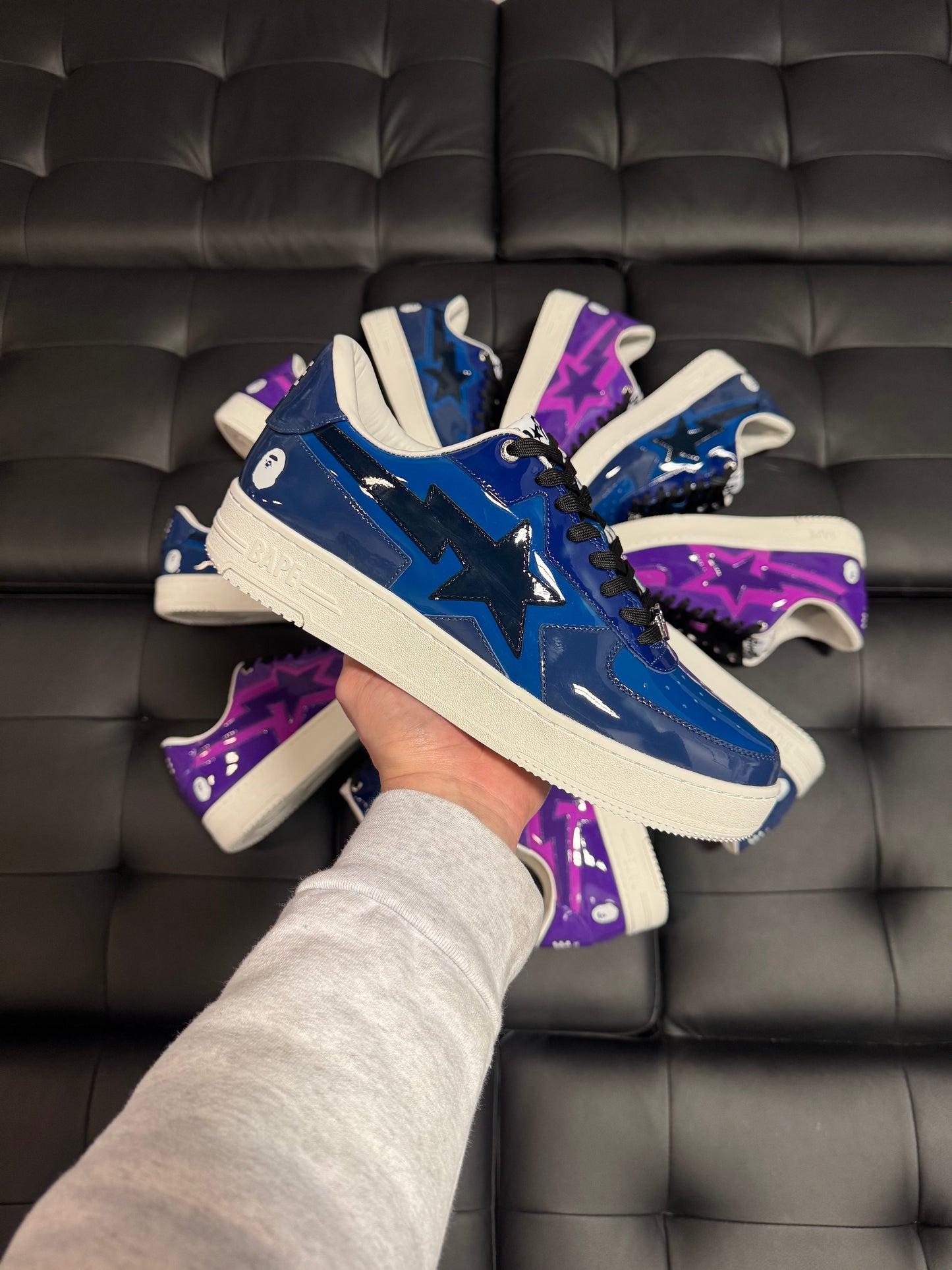 Bape Sta Icon Blue Patent / Brand New