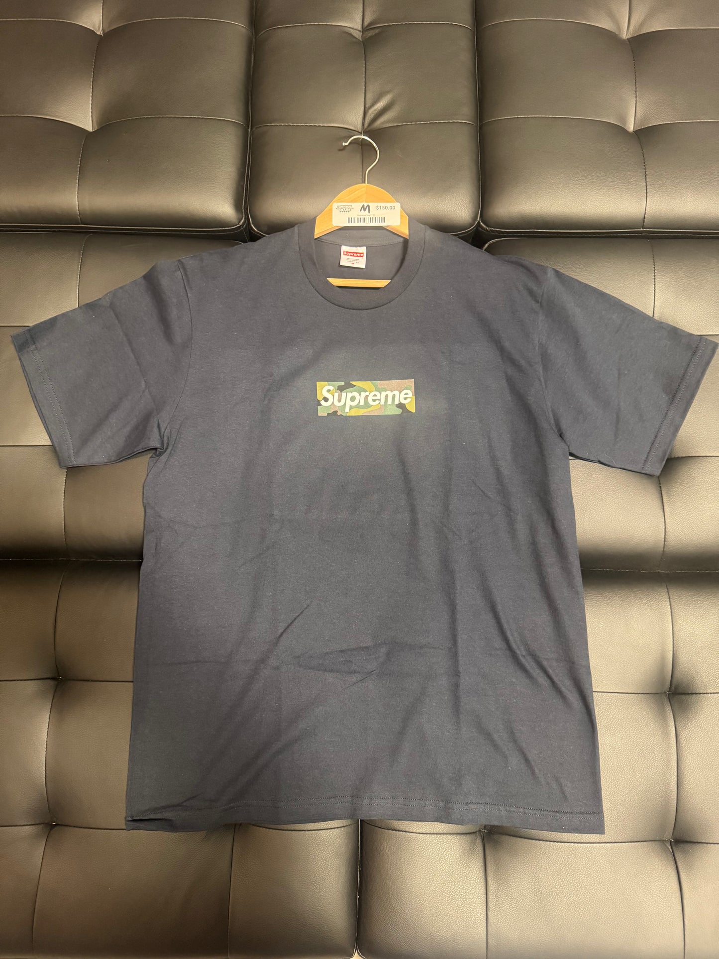 Supreme Camo Box Logo Tee (Navy)