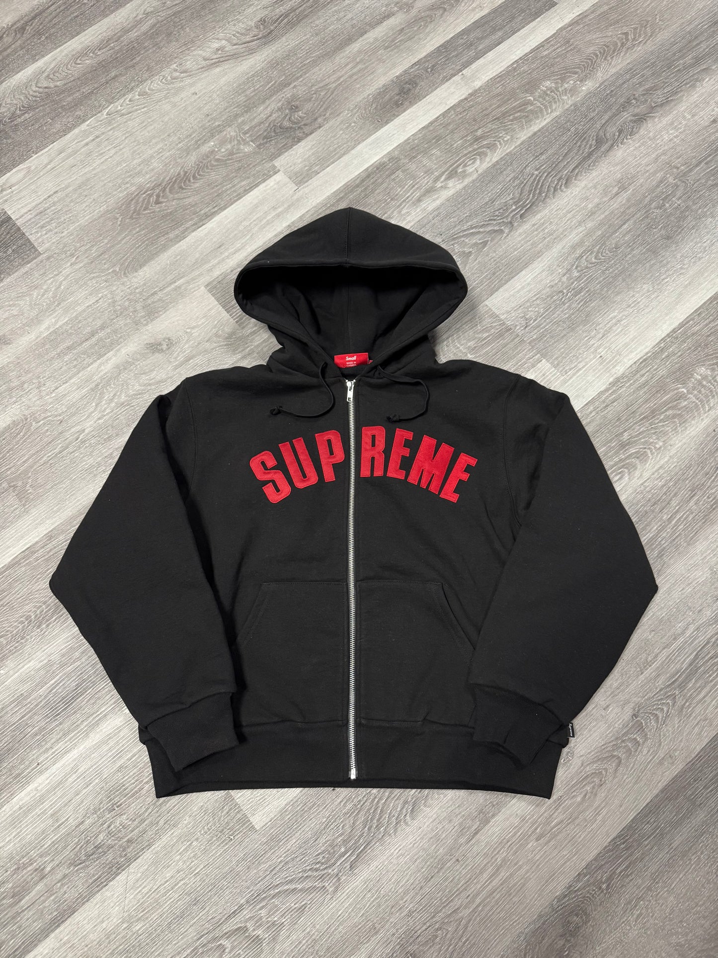 Supreme Arc Thermal Zip Up Hoodie (Black/Red)