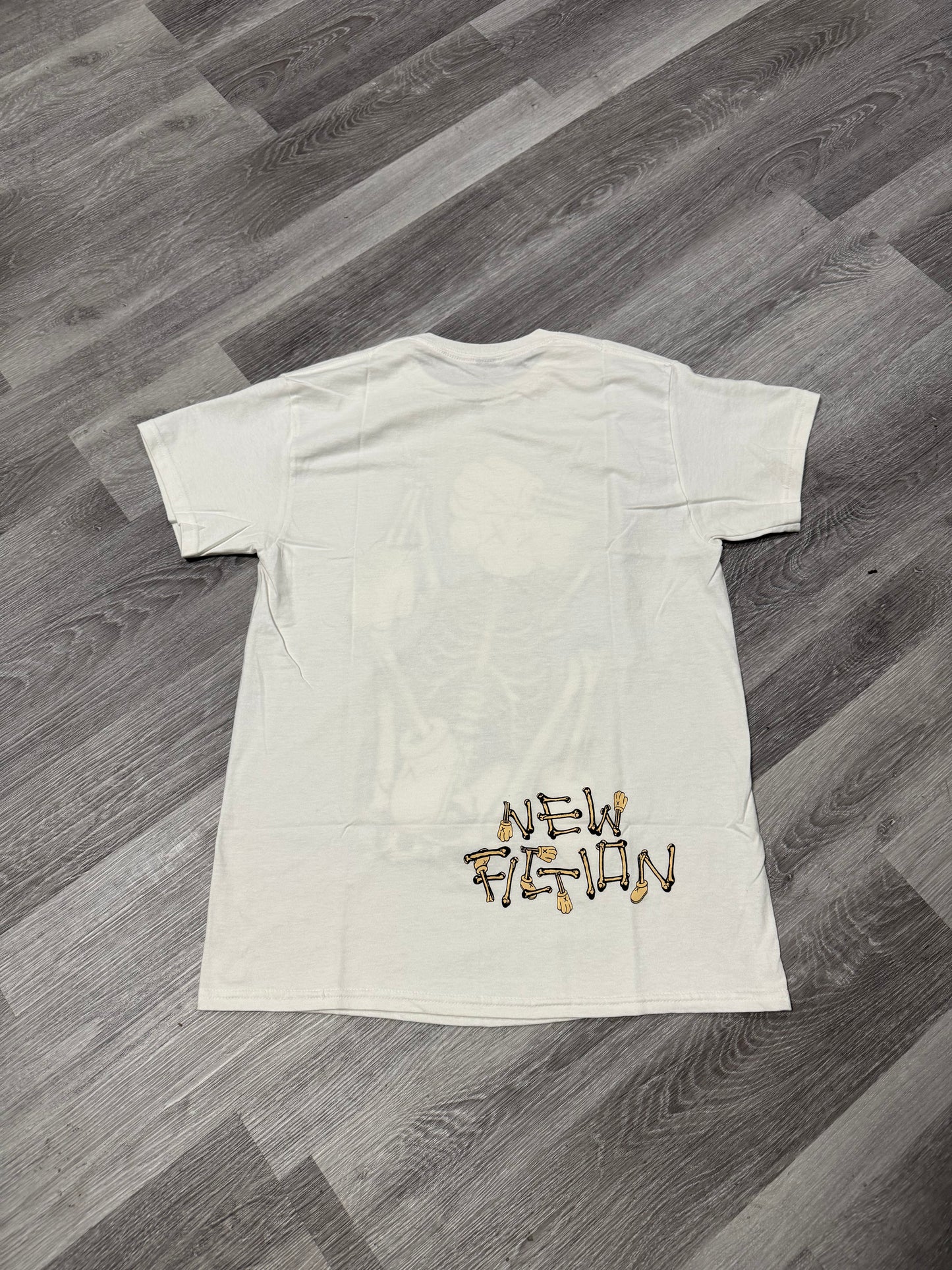 Kaws Skeleton New Fiction Tee (White)