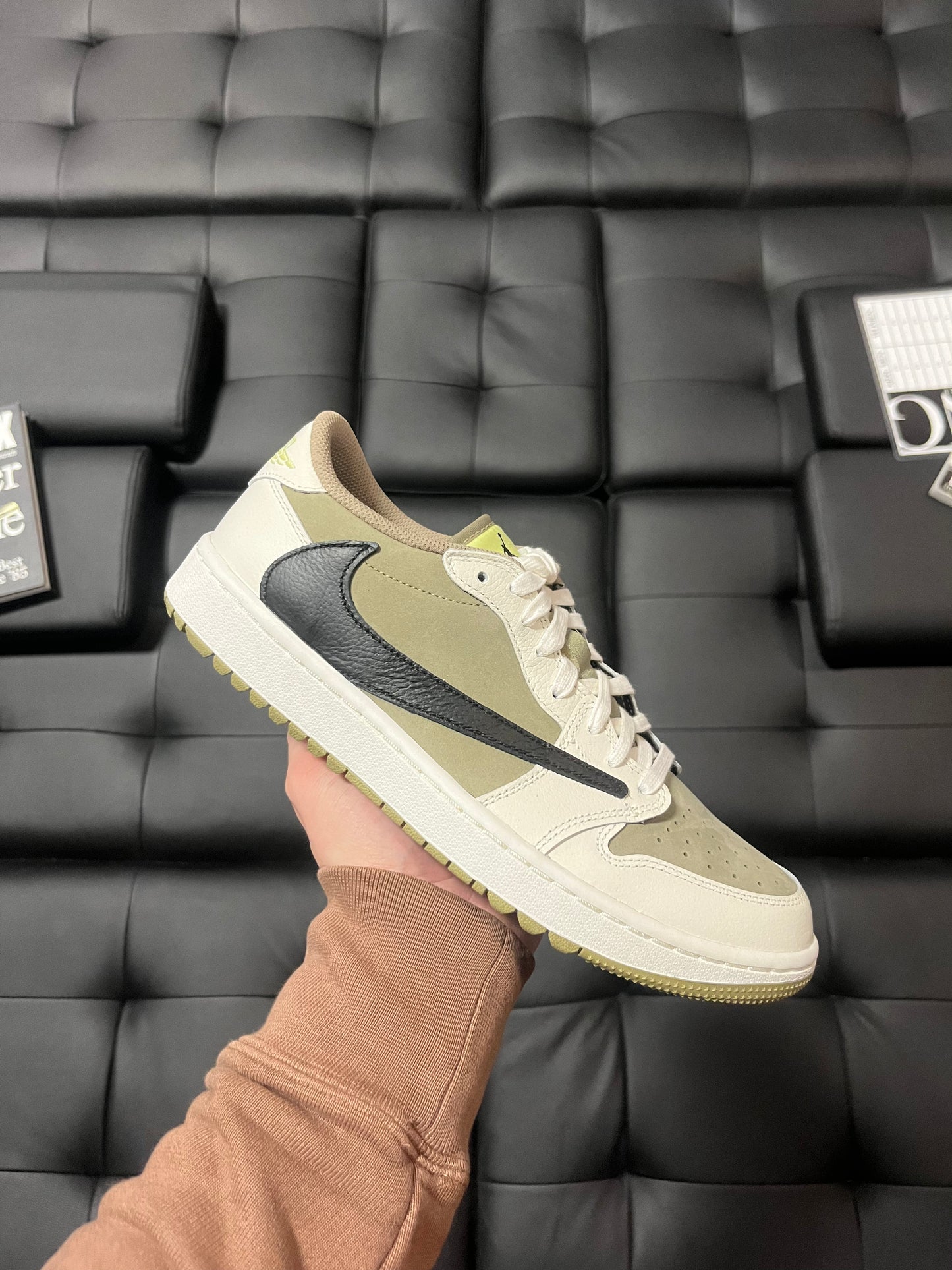 Jordan 1 Low Golf Travis Scott Neutral Olive / Brand New