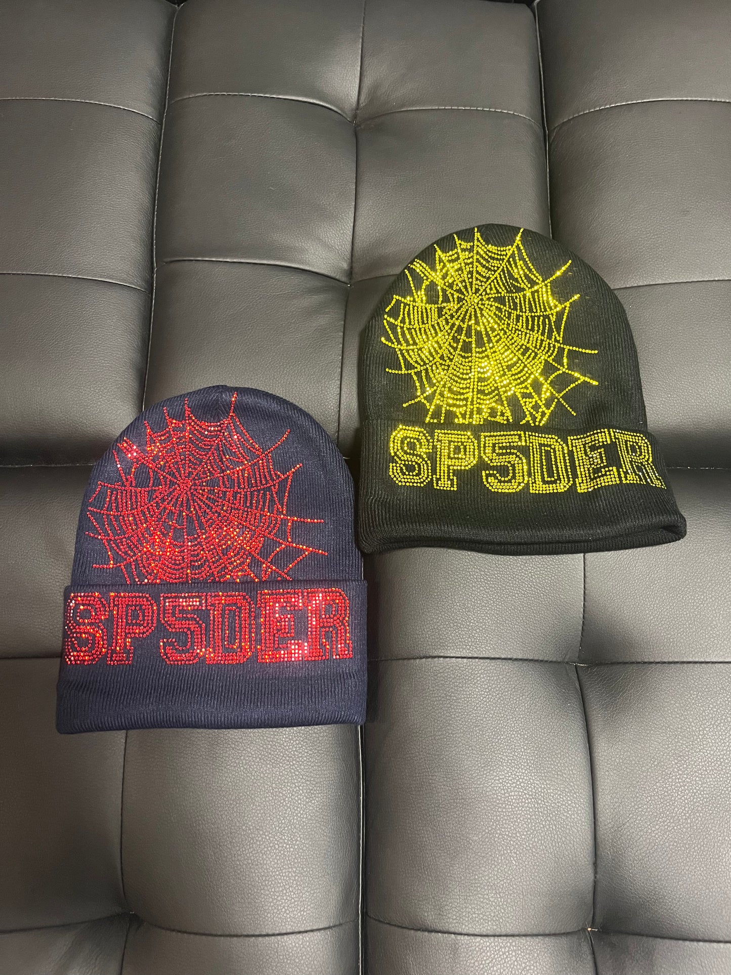 Sp5der Rhinestone Beanie