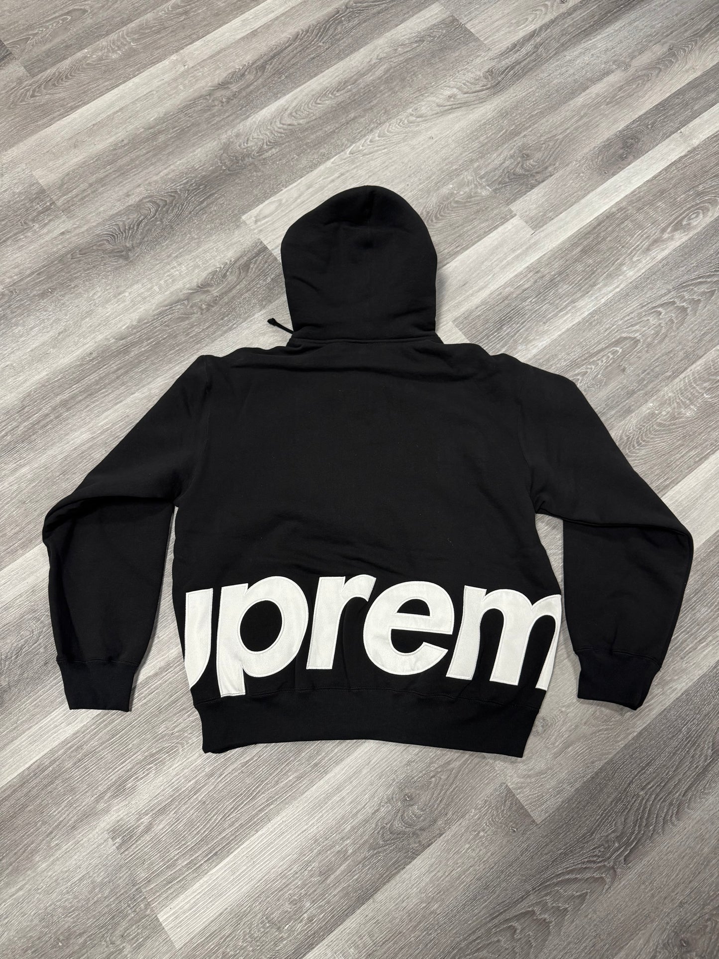 Supreme Big Logo Zip Up Hoodie (Black)