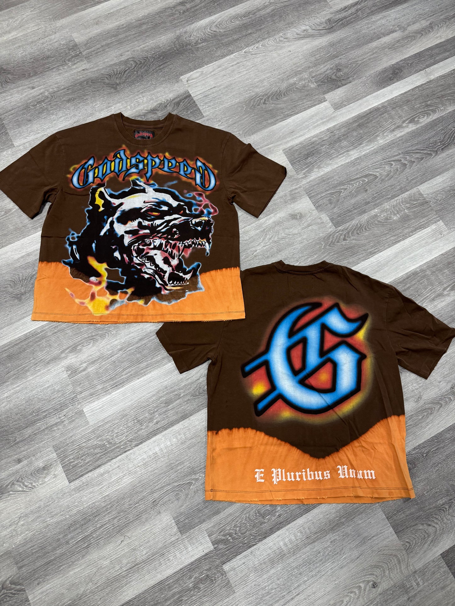 Godspeed Off the Leash Tee (Brown Bleach Wash)