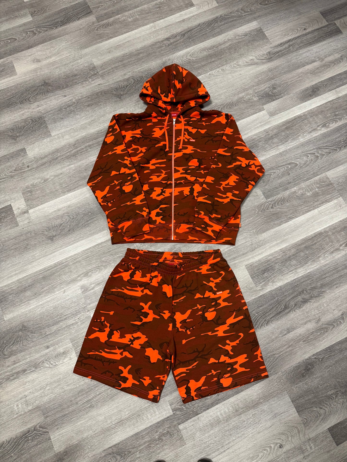 Supreme Orange Camo Sweatsuit
