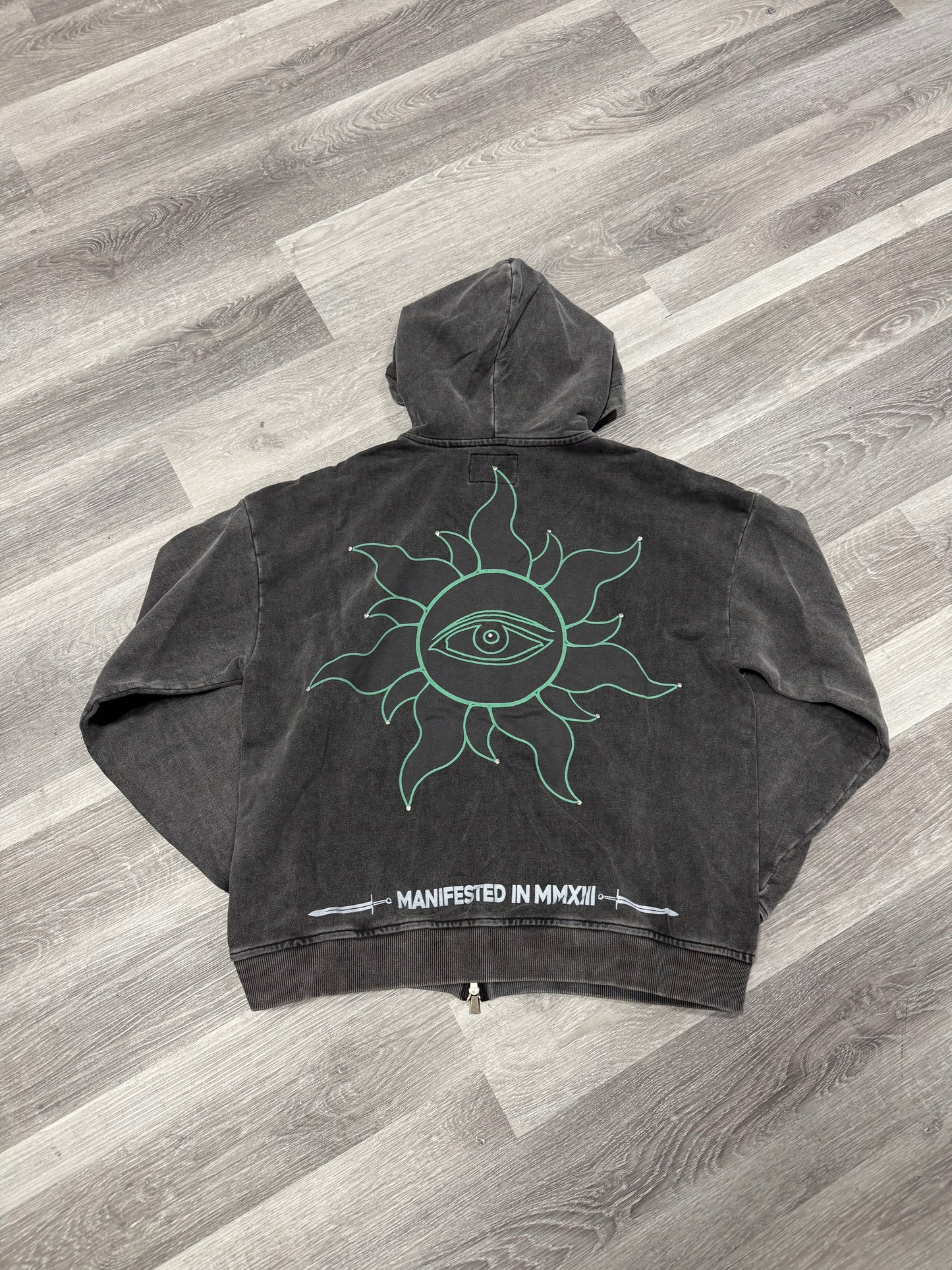 Godspeed Sunken Liberty Zip Up Hoodie (Grey Wash)
