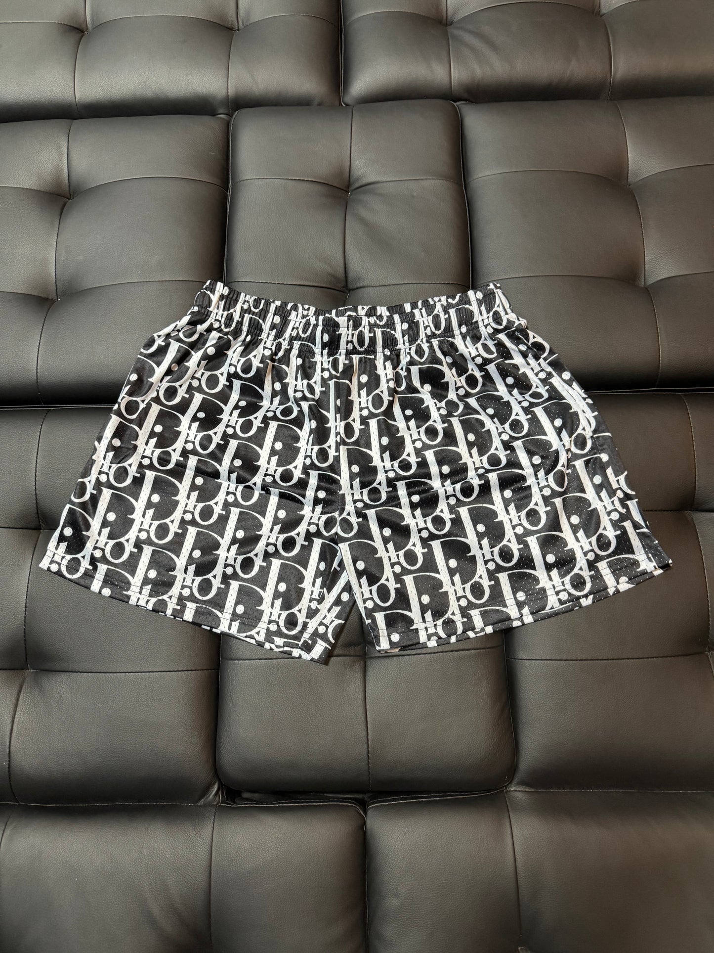 Summer Mesh Shorts (Black/White)