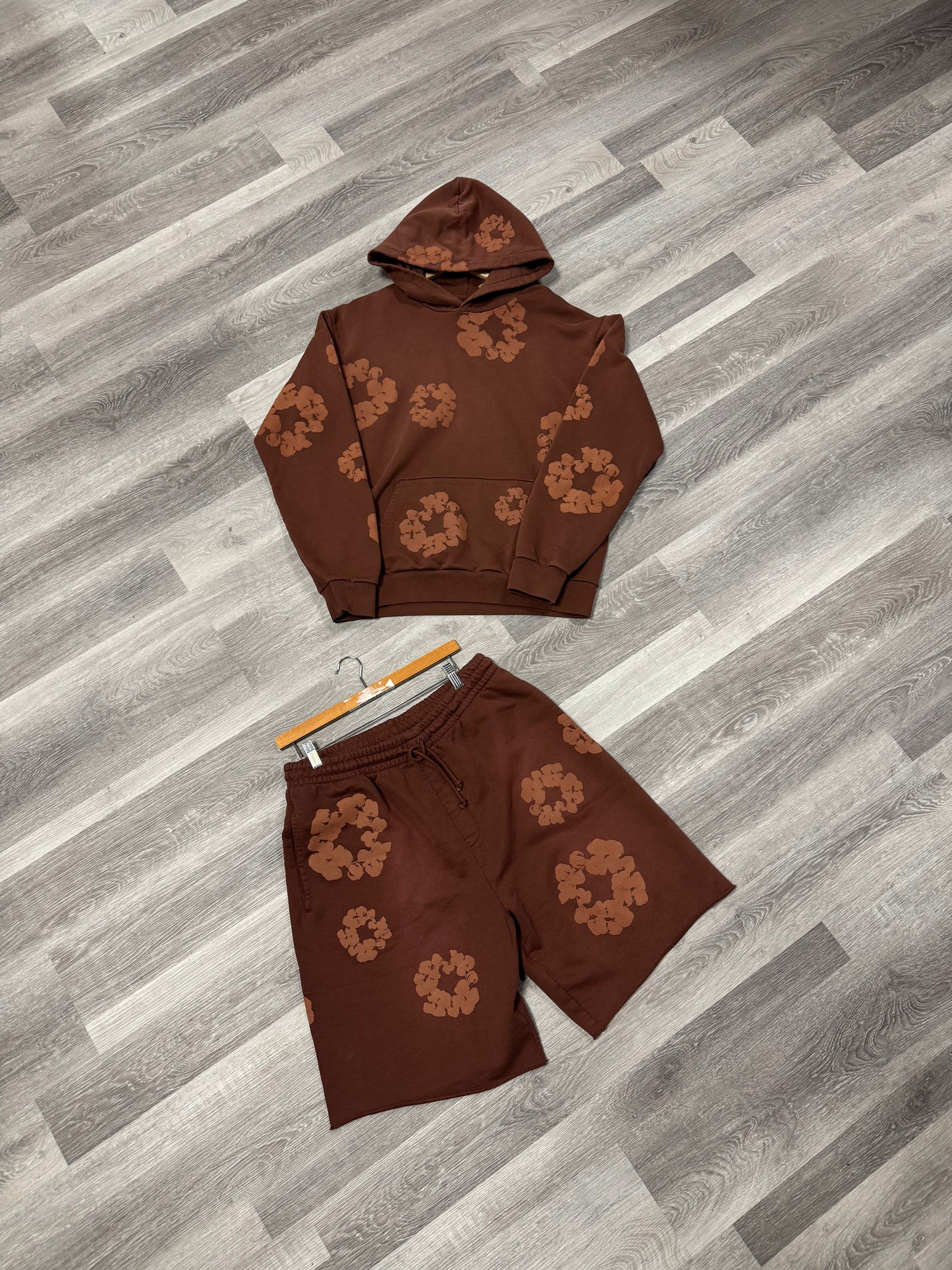 Denim Tears Mono Cotton Wreath Sweatsuit (Brown)