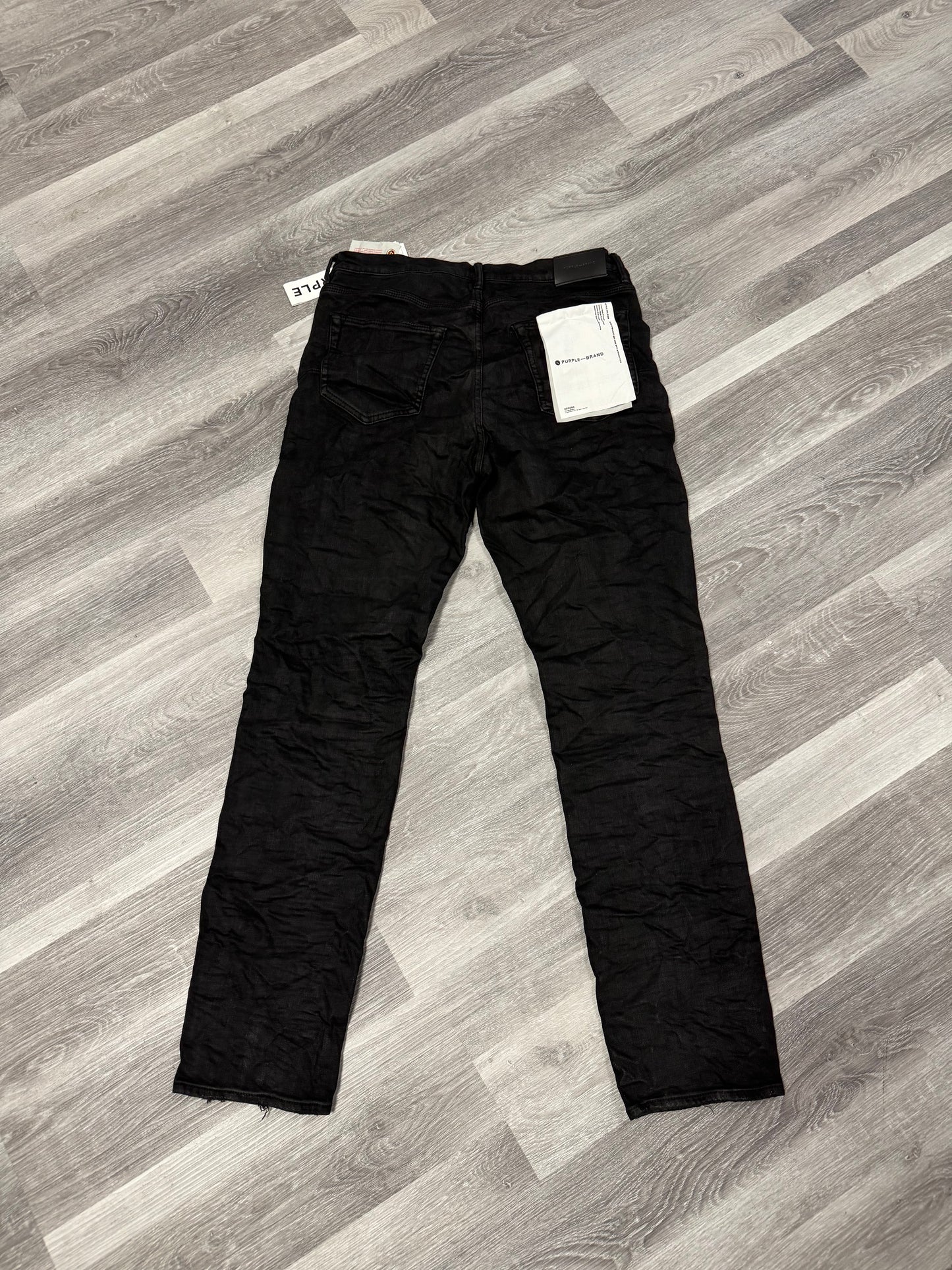 Purple Brand Black Resin 3D Denim Jeans