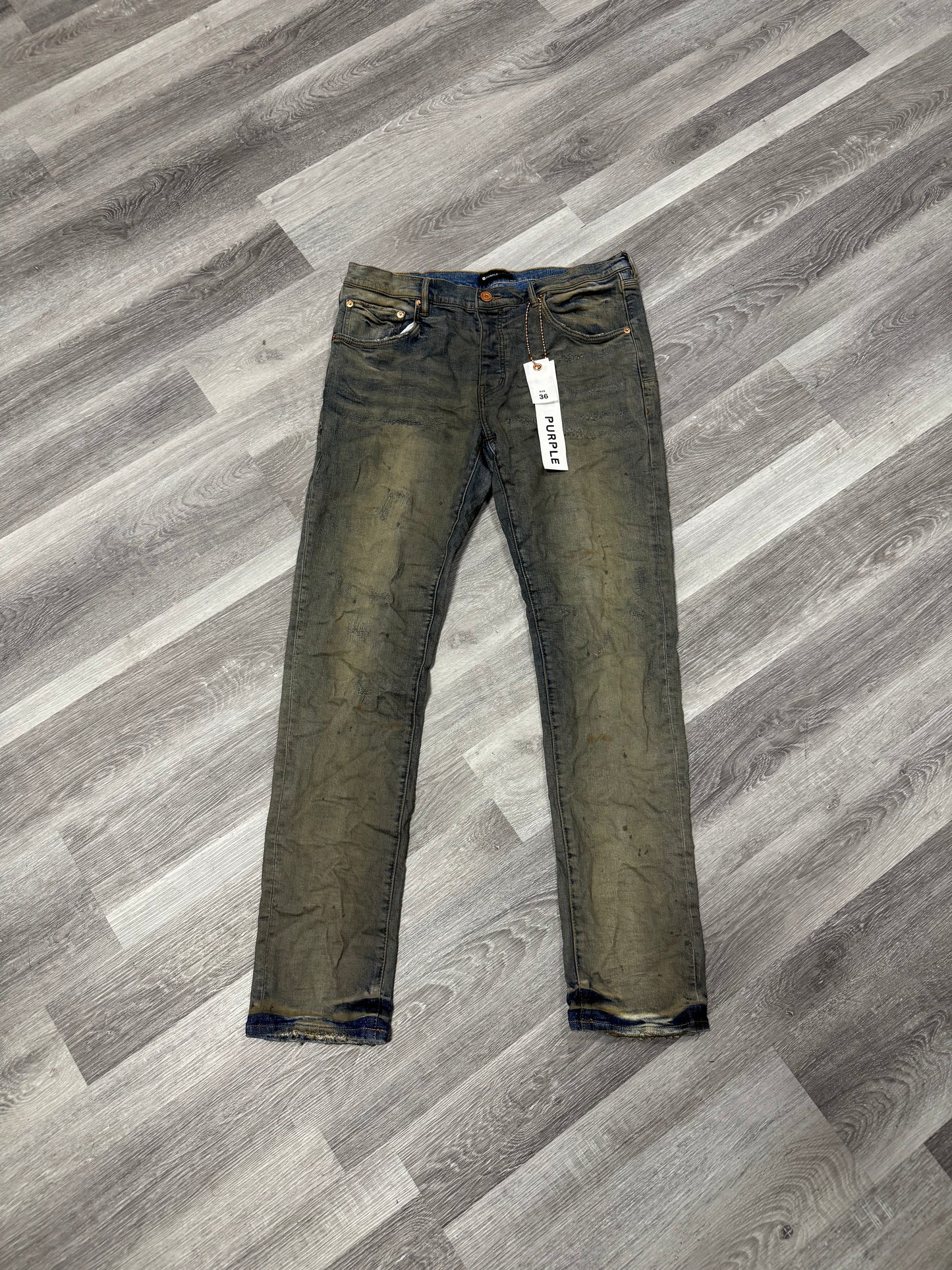 Purple Brand Indigo Oil Repair Denim Jeans
