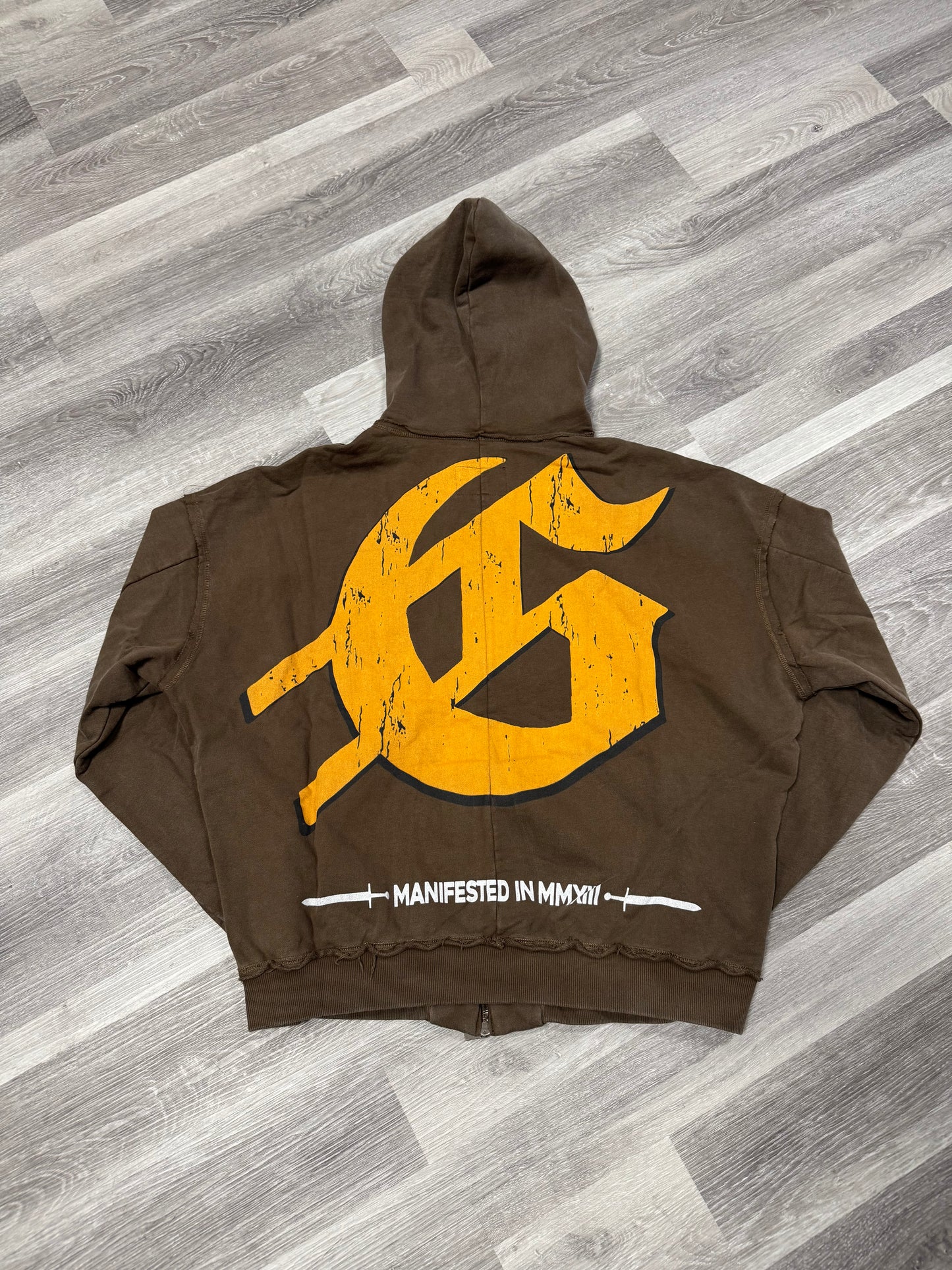 Godspeed Liberty Zip Up Hoodie (Brown Wash)