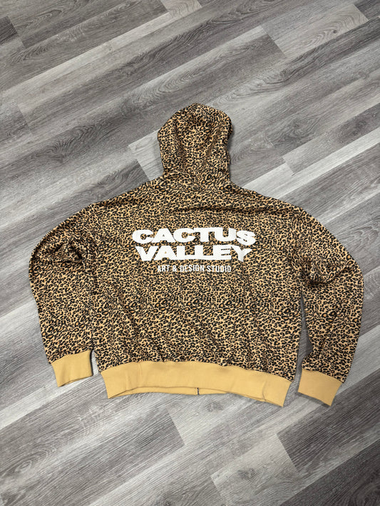 AZVA Cheetah Zip Up Hoodie