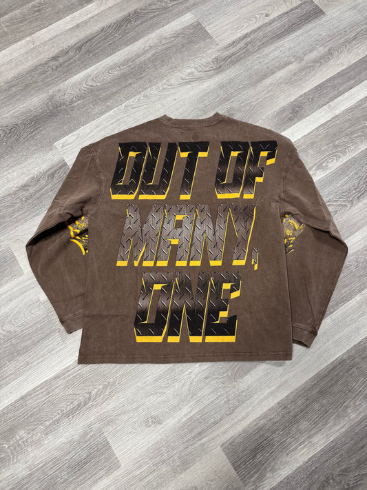 Godspeed Steel Sharpens Steel Longsleeve Tee (Brown)