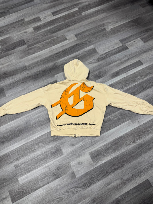 Godspeed Liberty Zip Up Hoodie (Bone)