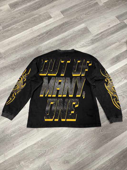 Godspeed Steel Sharpens Steel Longsleeve Tee (Black Wash)