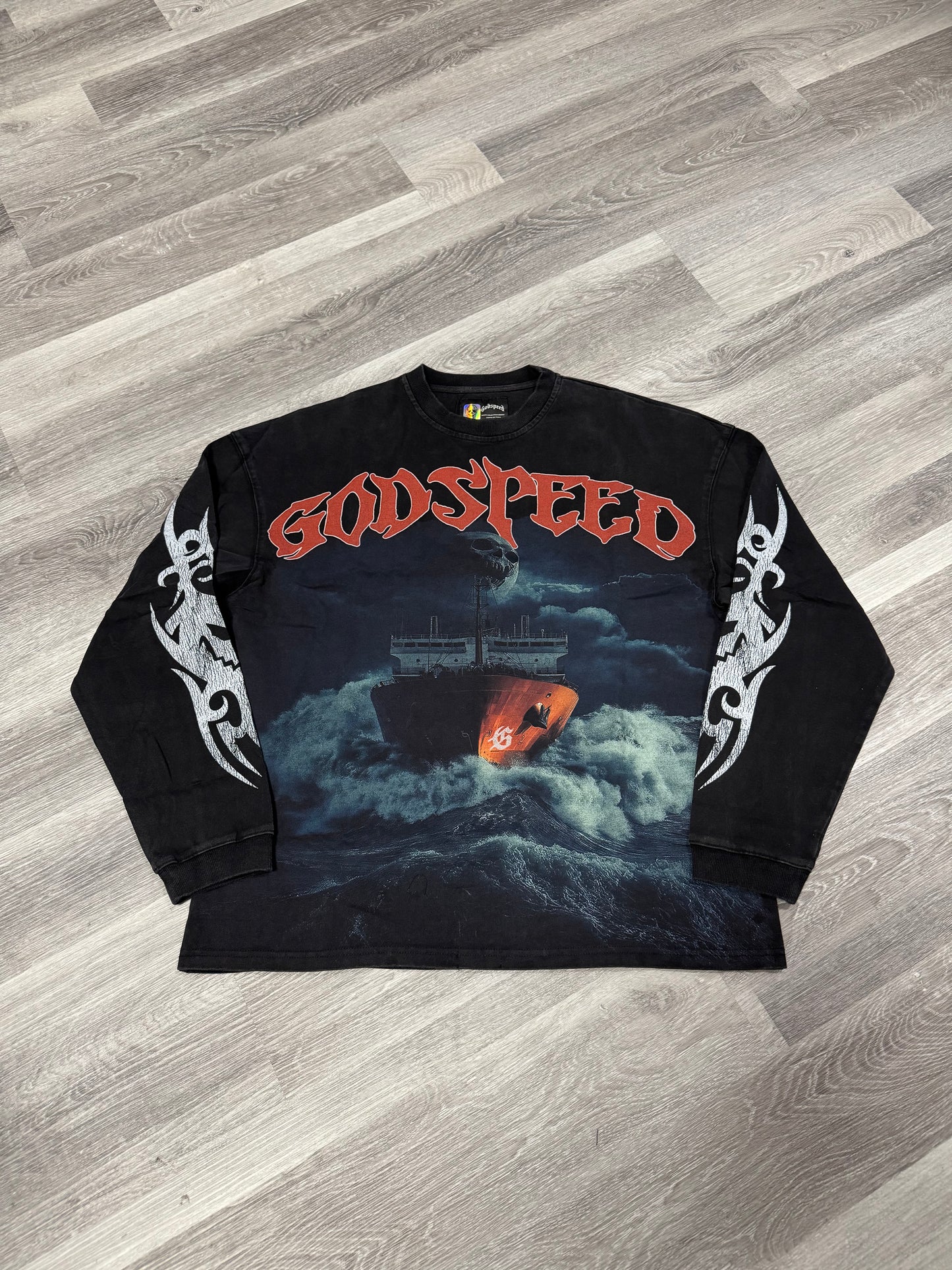 Godspeed Sea Sick Longsleeve Tee (Black Wash)