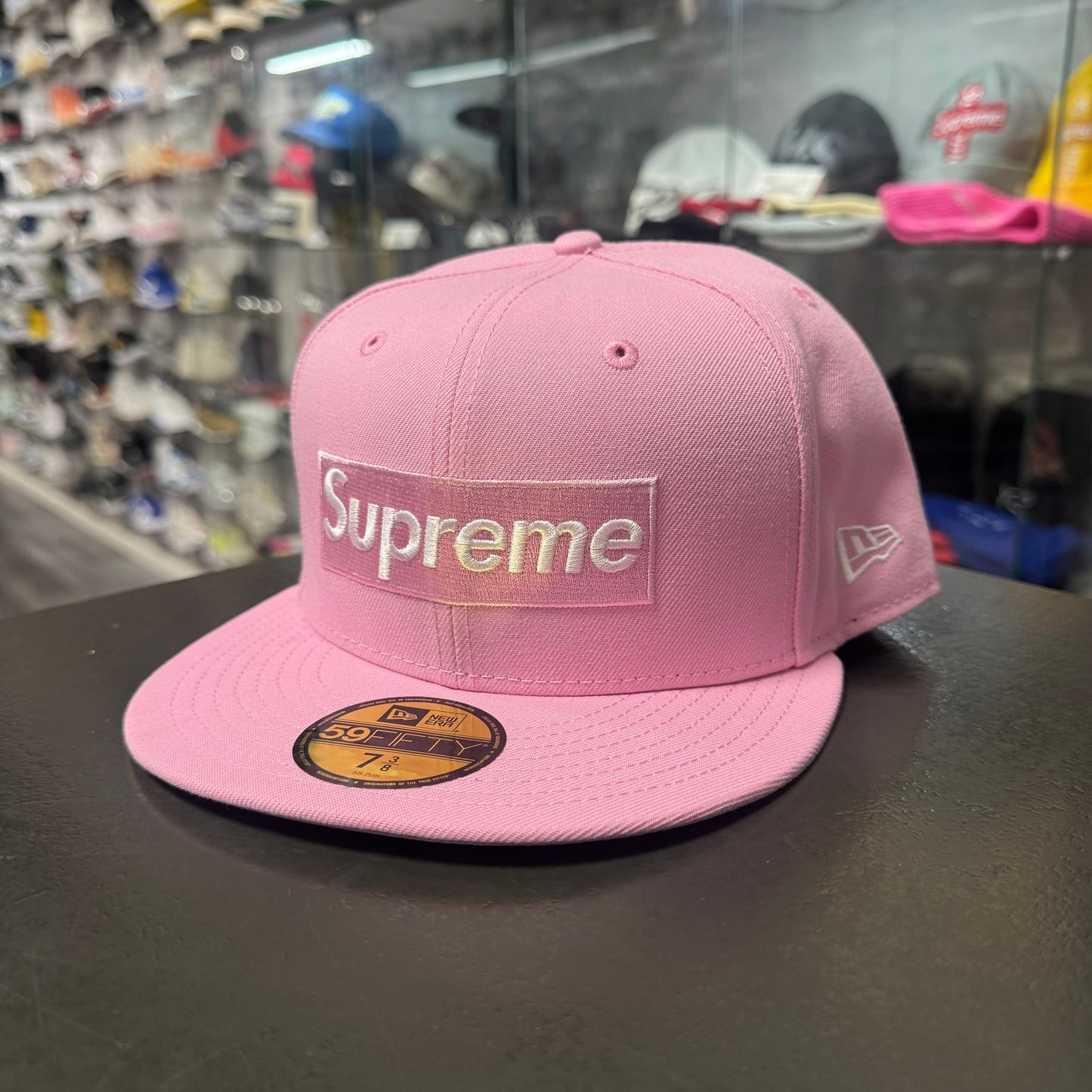 Supreme Rings Box Logo Fitted (Pink)