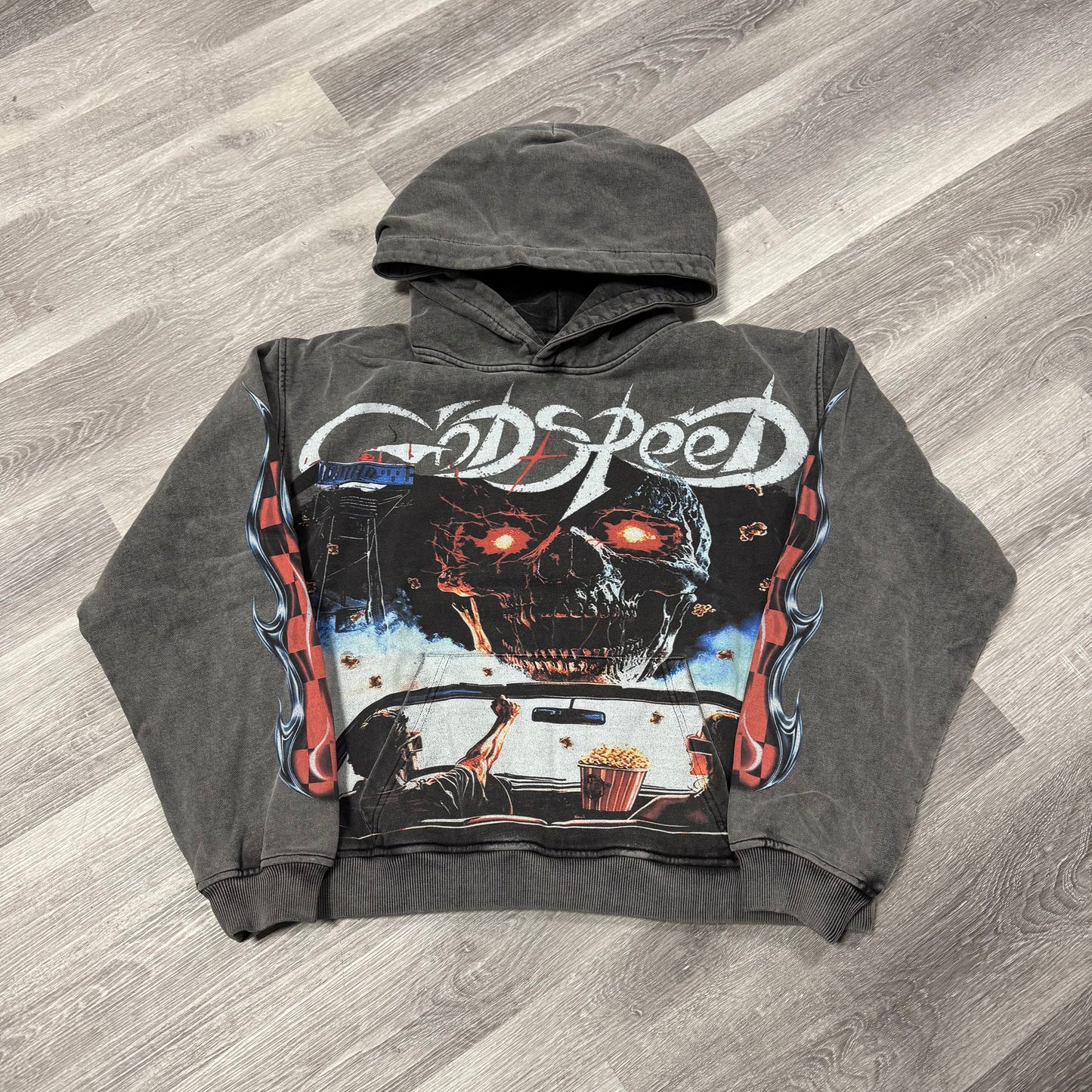 Godspeed Drive In Hoodie (Grey Wash)