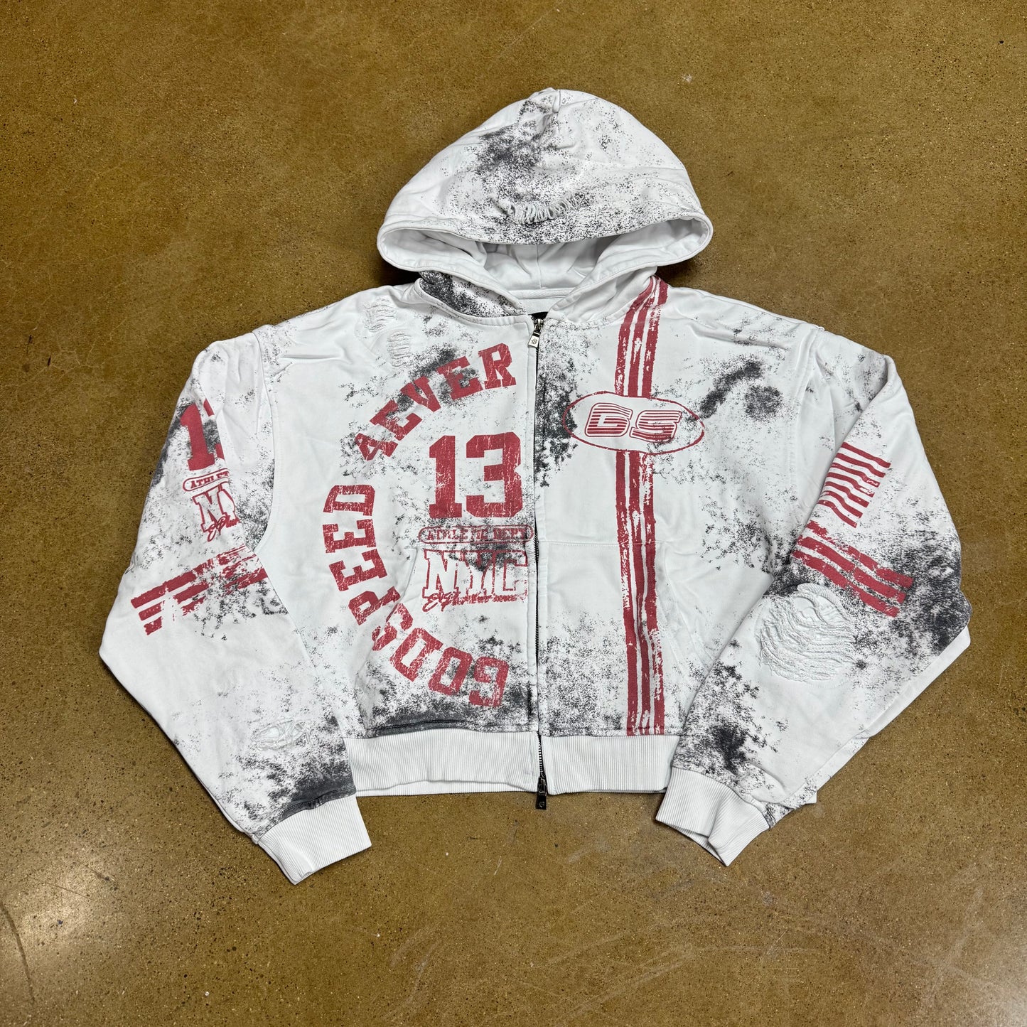 Godspeed Roadster Zip Up Hoodie (White)