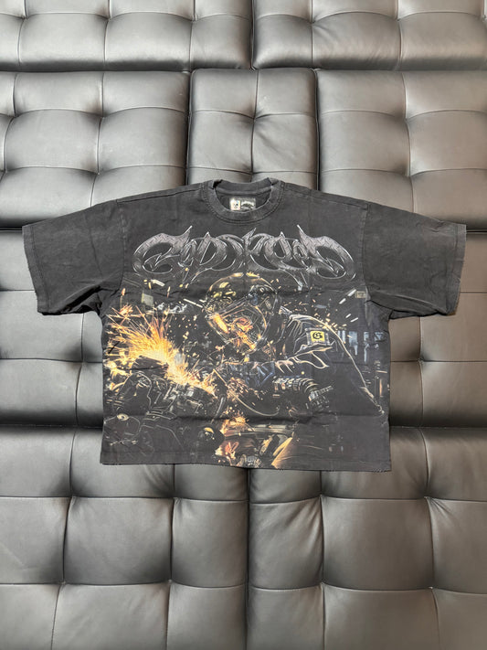 Godspeed Steel Sharpens Steel Tee (Black Wash)