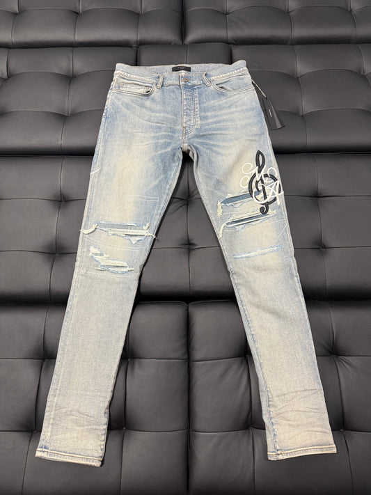 Amiri Music Note Denim Jeans