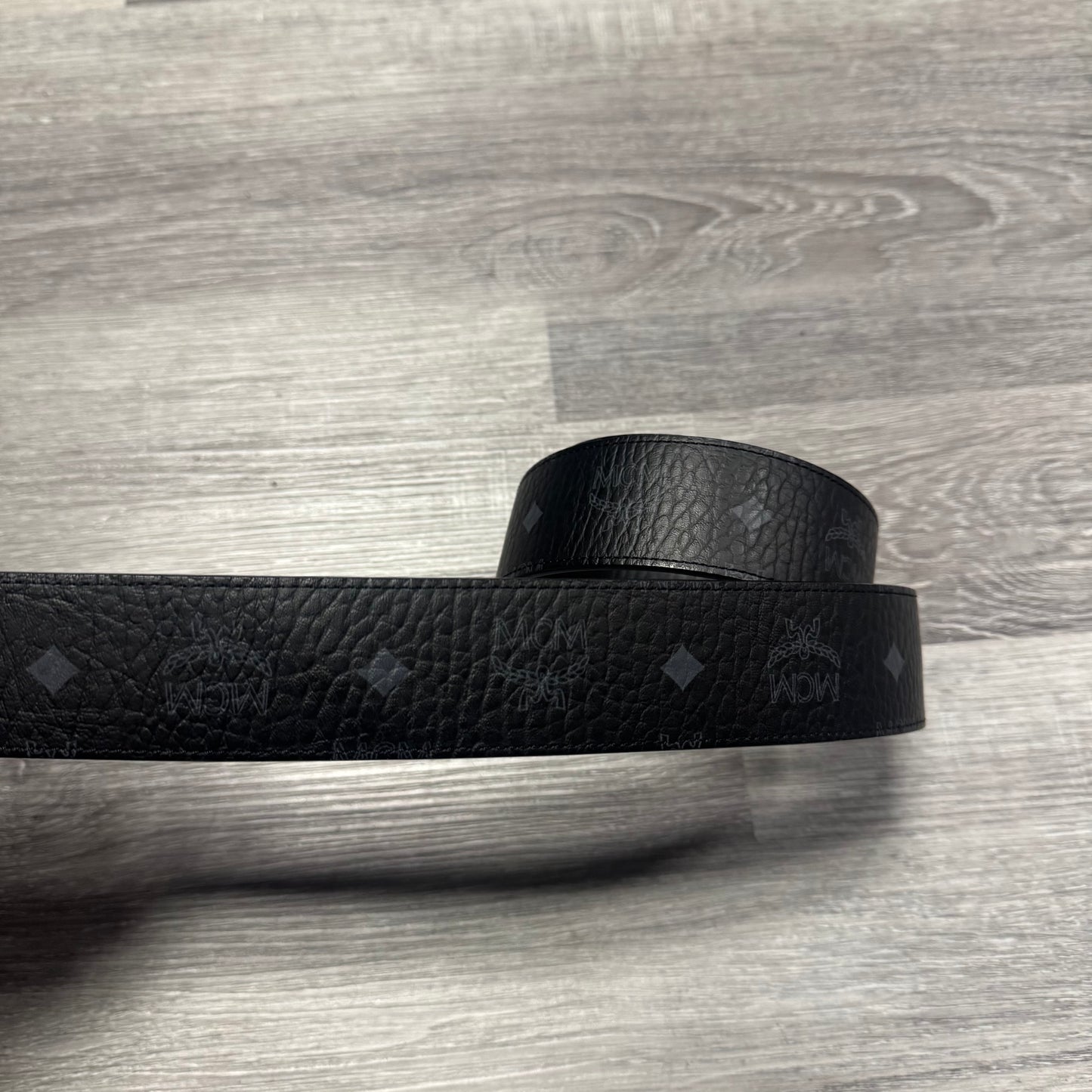 MCM Black Visetos Belt