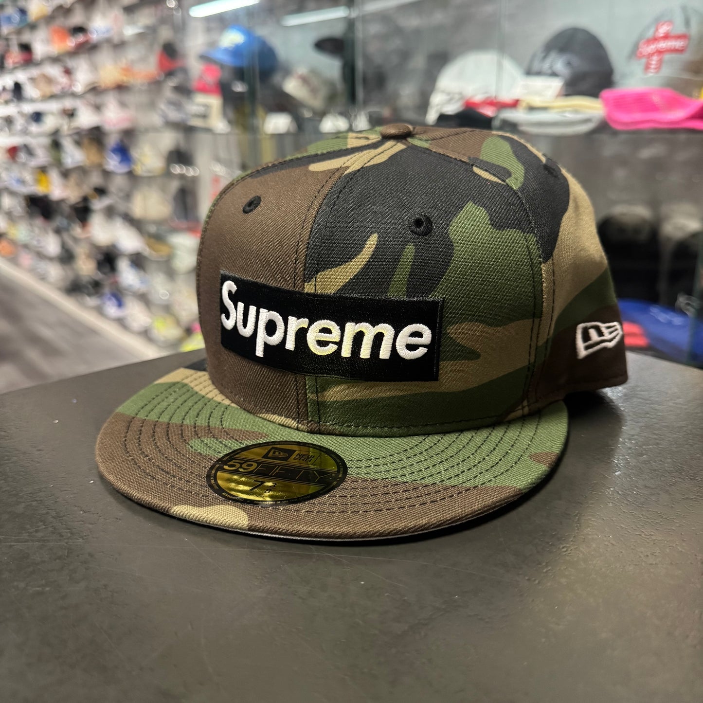 Supreme Rings Box Logo Fitted (Camo)