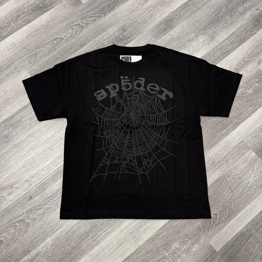 Sp5der OG Web Tee (Black/Black)