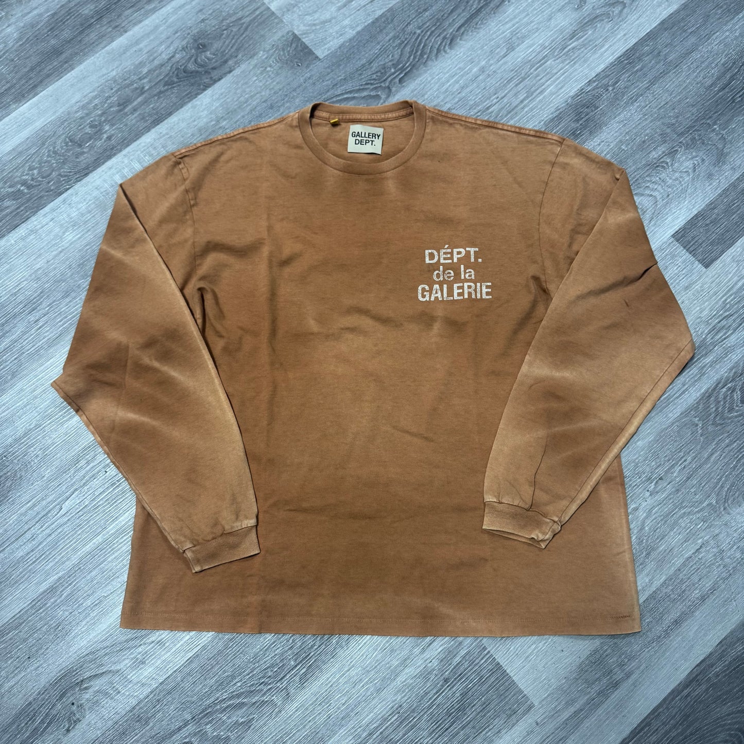 Gallery Dept French Logo Longsleeve Tee (Faded Brown)