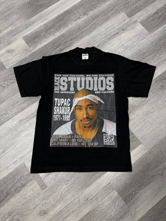 Tupac Magazine Graphic Tee (Black)