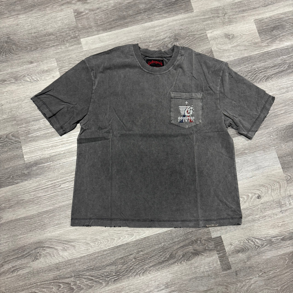 Godspeed Air Paris Tee (Grey Wash)