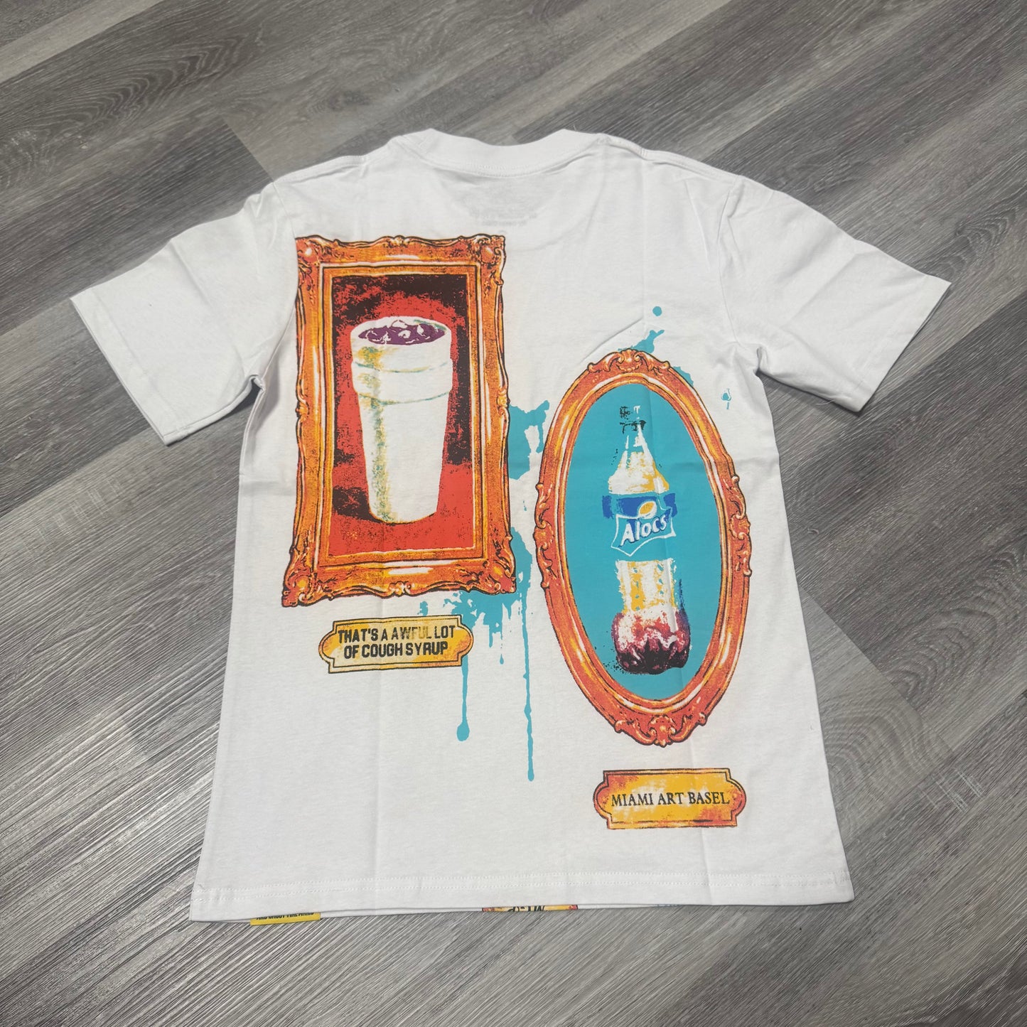 Thats a Awful Lot of Cough Syrup Wall of Drank Tee (White)