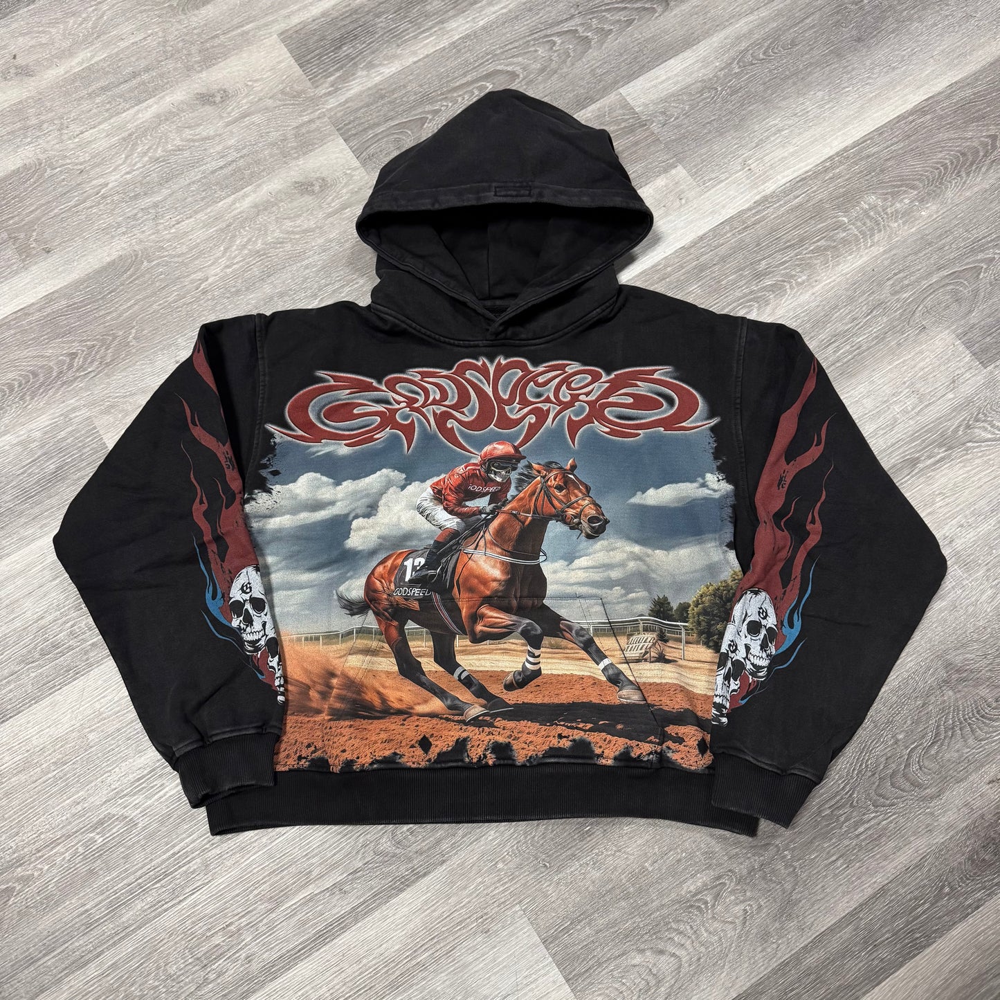 Godspeed Thoroughbred Hoodie (Black Wash)