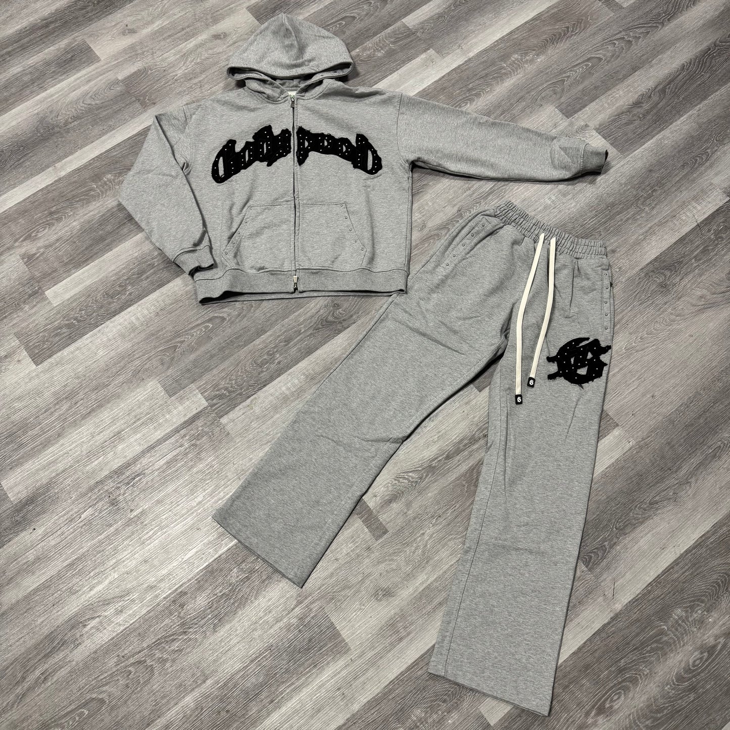 Godspeed Studded Sweatsuit (Grey Black)