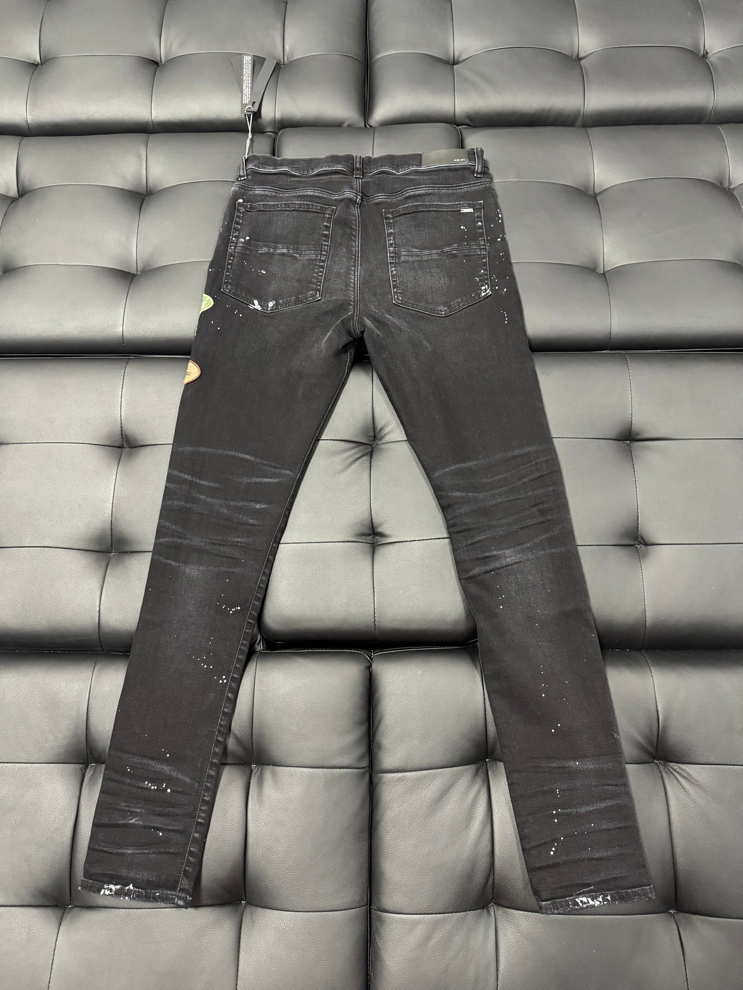 Amiri Black Vintage Patch Denim Jeans