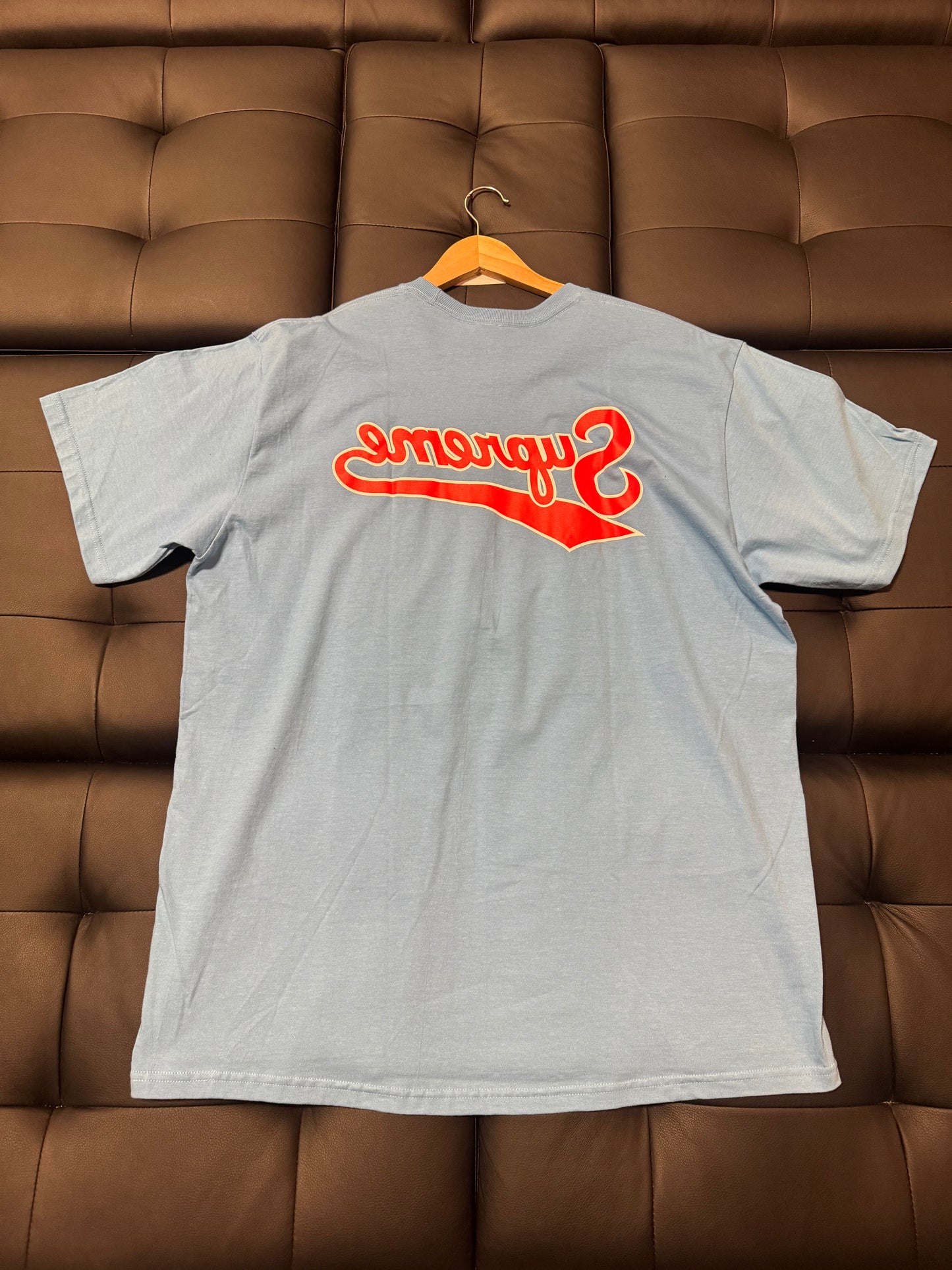 Supreme Backwards Tee (Light Blue)