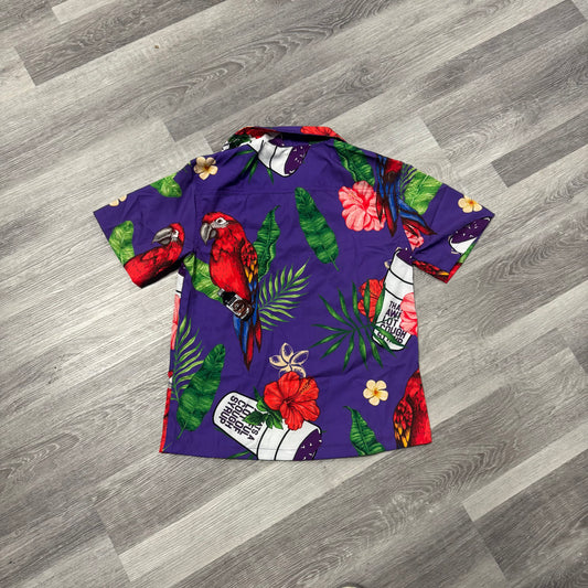 Thats a Awful Lot of Cough Syrup Hawaiian Button Up Shirt (Purple)