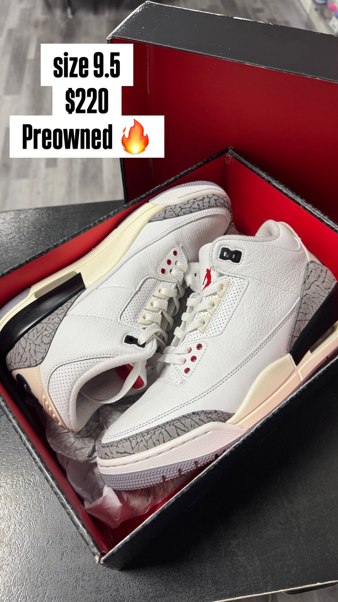 Jordan 3 Reimagined White Cement / Preowned