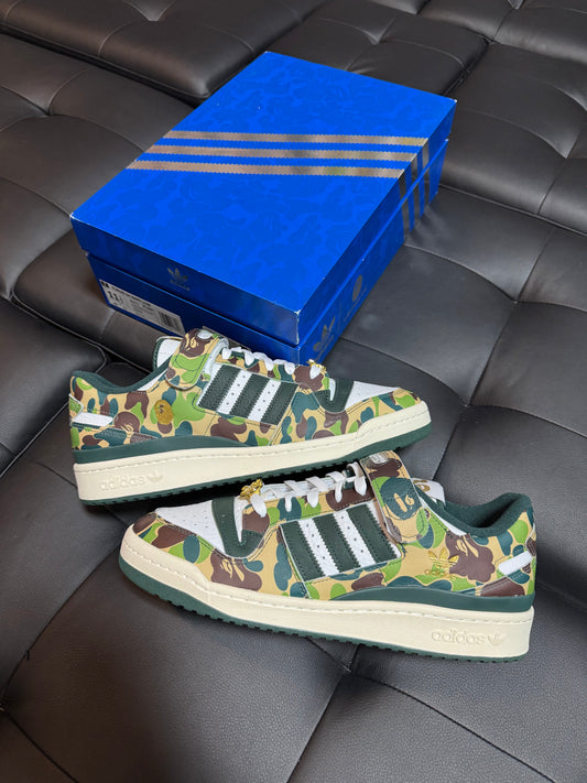 Adidas Forum 84 Low Bape Camo Green / Preowned