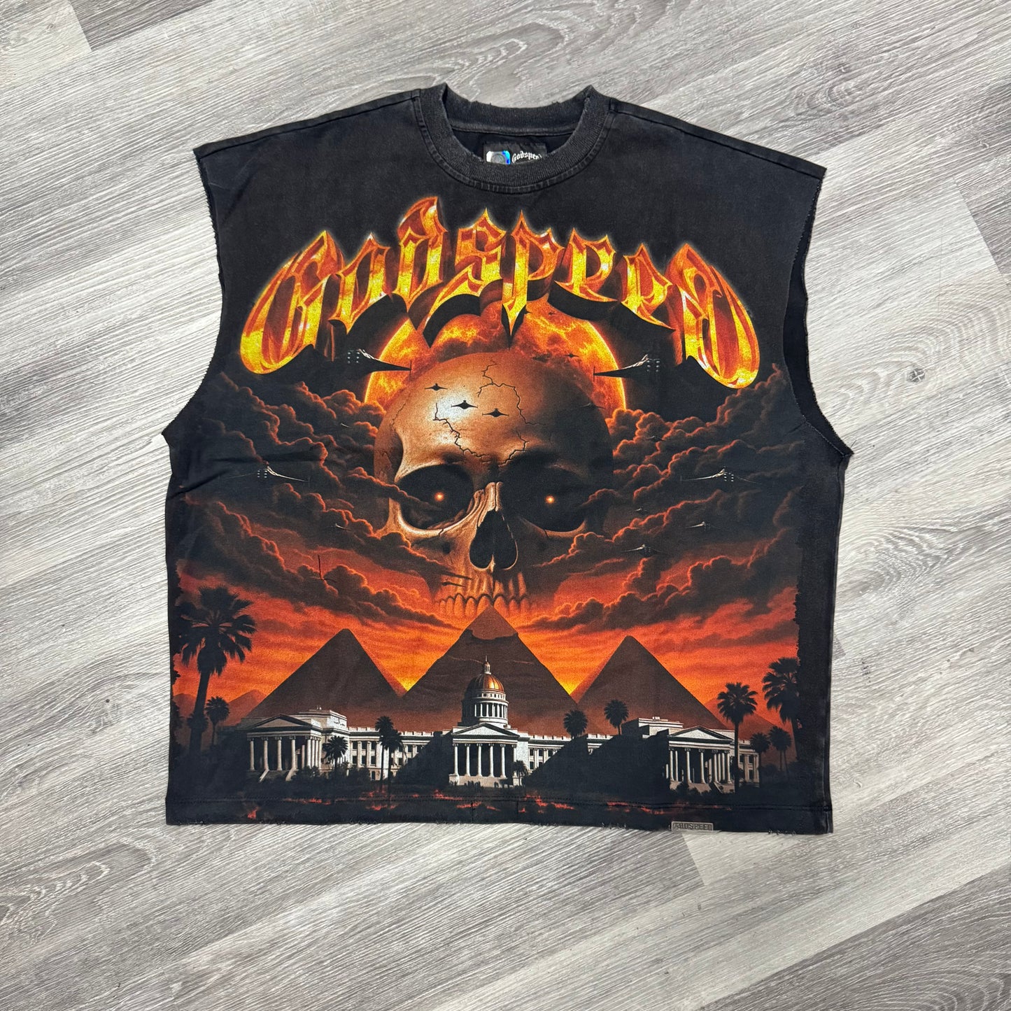 Godspeed Echo Empire Sleeveless Tee (Black Wash)