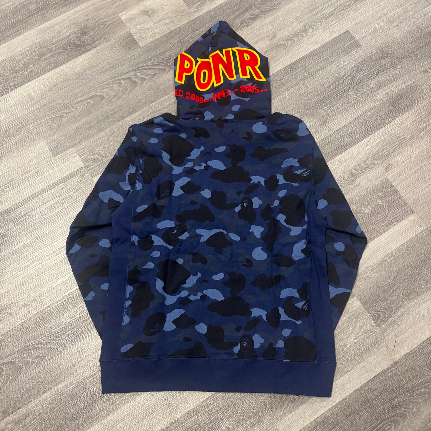 Bape Shark Camo Hoodie (Navy)