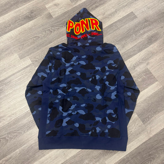 Bape Shark Camo Hoodie (Navy)