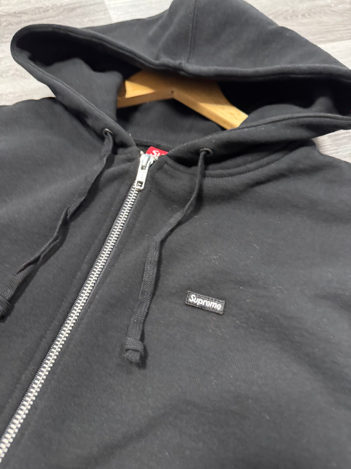 Supreme Small Box Logo Zip Up Hoodie (Black)