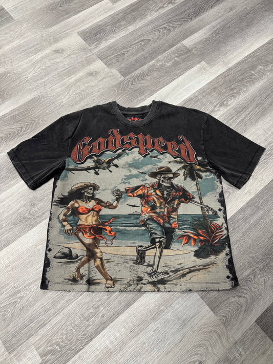 Godspeed Chasing Aloha Tee (Black Wash)