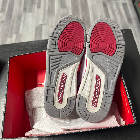 Jordan 3 Cardinal Red / Preowned
