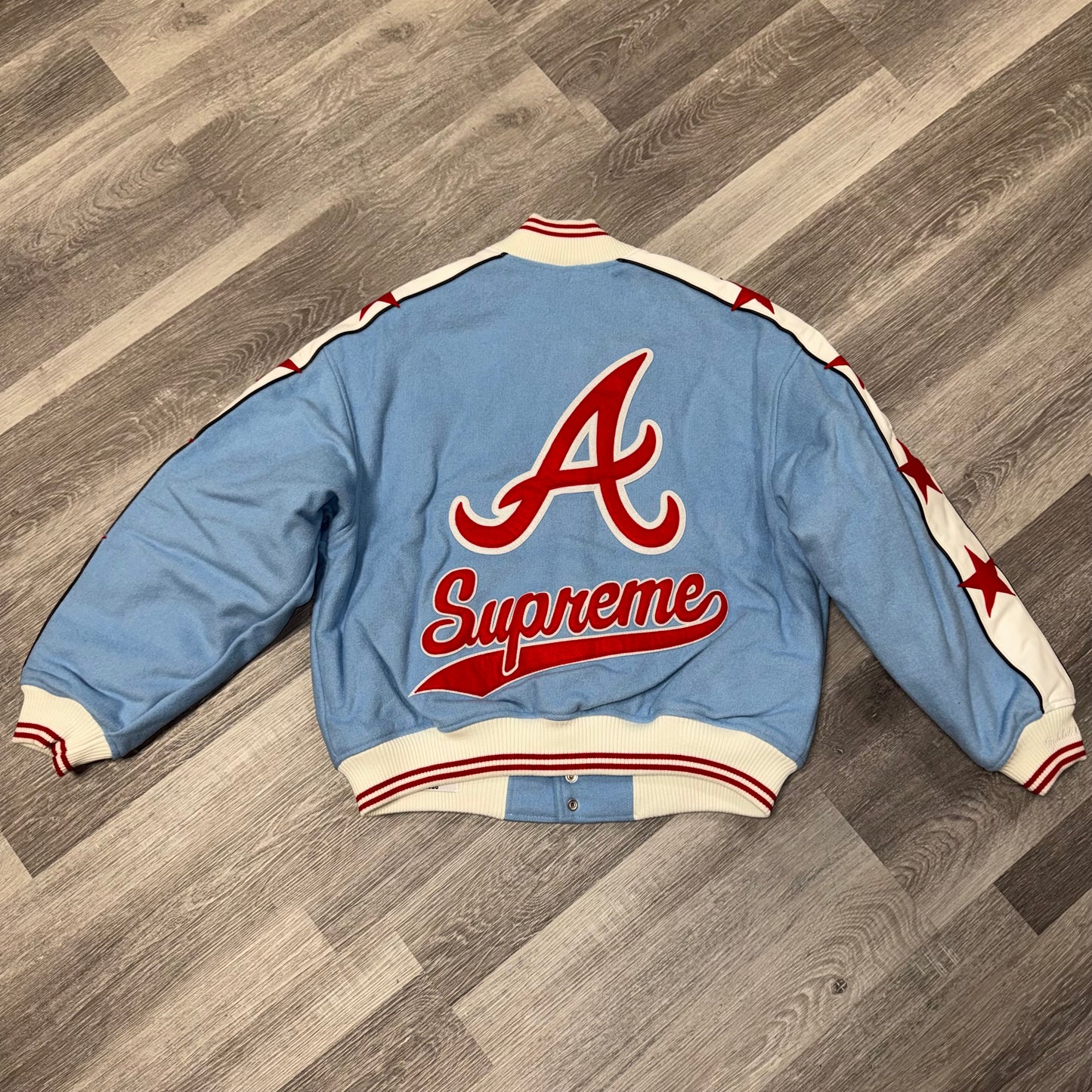 Supreme Mitchell & Ness Atlanta Braves Team Varsity Jacket